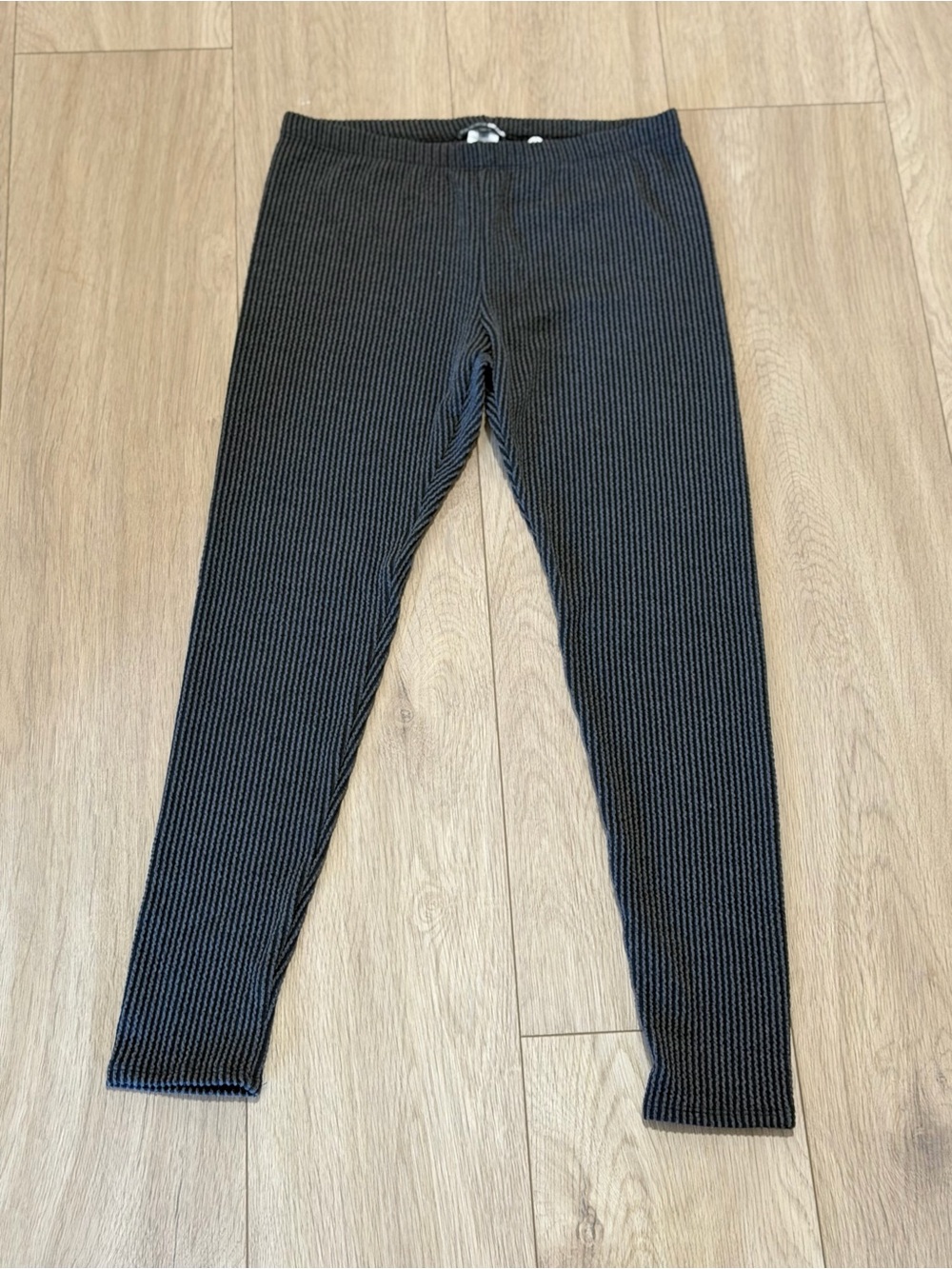 Fashion Nova Black Ribbed High-Rise Leggings